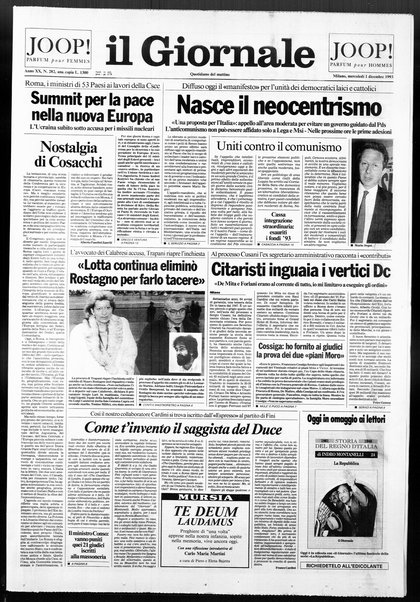 Il giornale : quotidiano del mattino